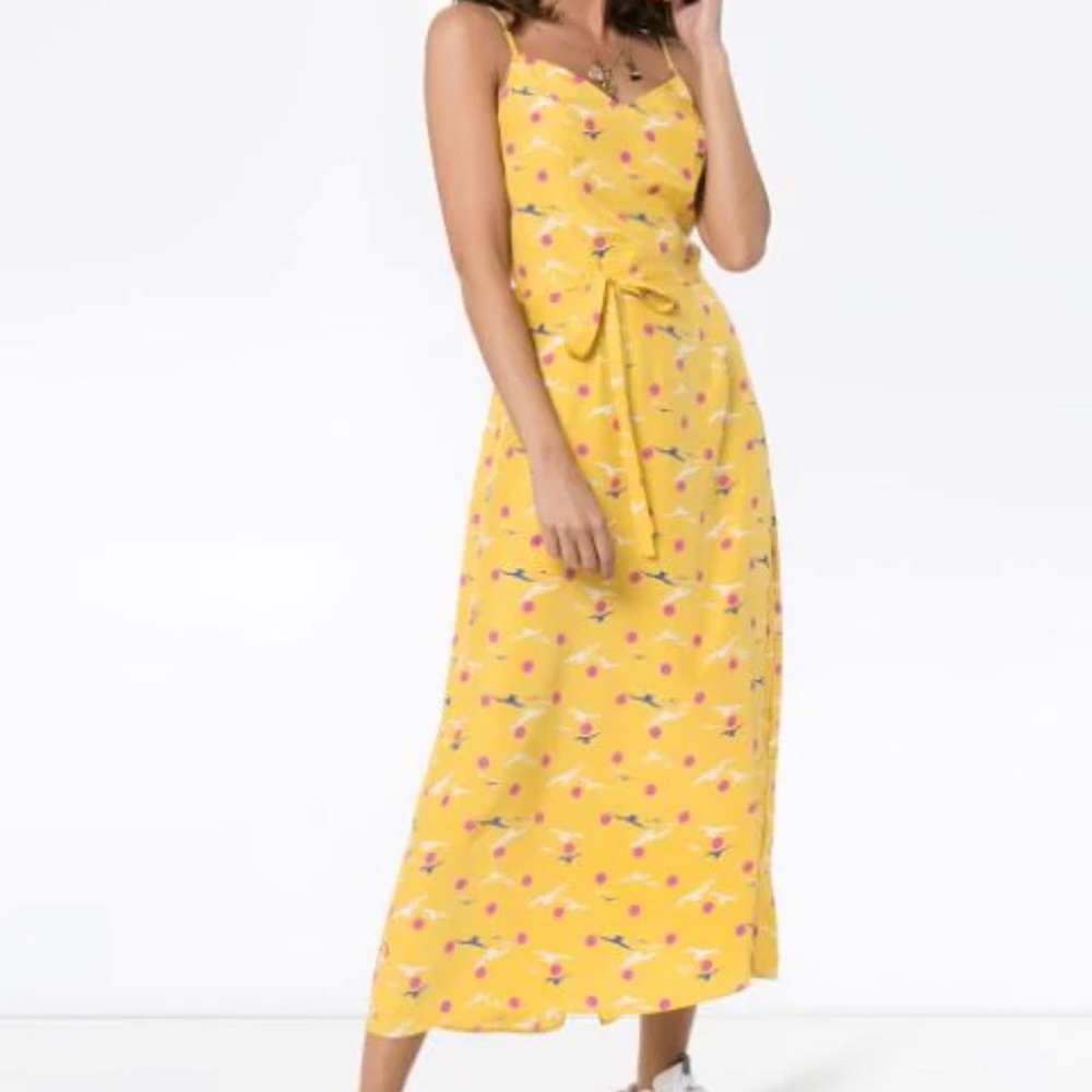 HVN Josephine seagull print midi dress - brand new
